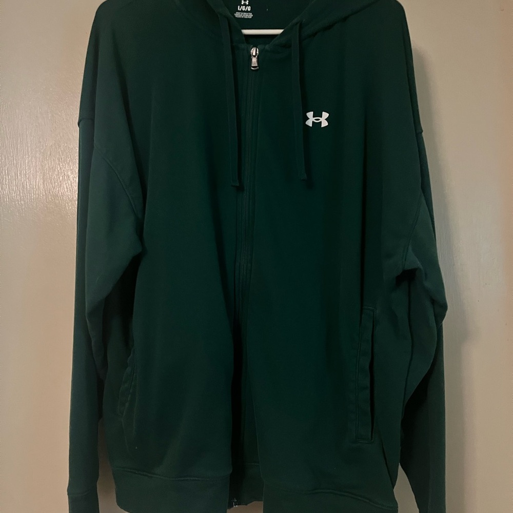Under Armour Forest Green Zip-Up Hoodie